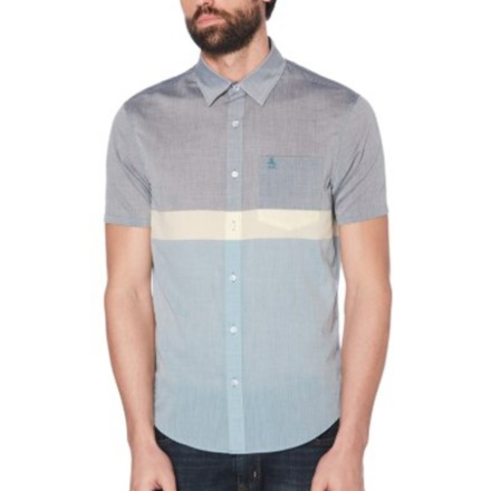 Penguin Heritage Slim Fit Short Sleeve Button Down